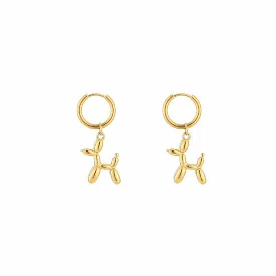 Boucles d'oreilles pendantes Bijoutheek Balloon Dog en or