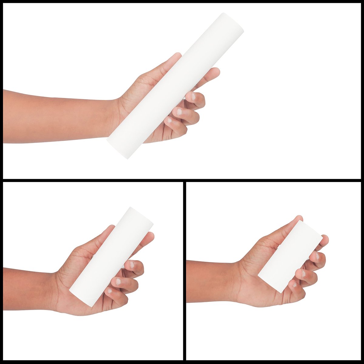 Belle Vous Tube Carton Blanc pour Loisirs Créatifs (Lot de 24) - 10, 15 & 25 cm - Rouleau Papier