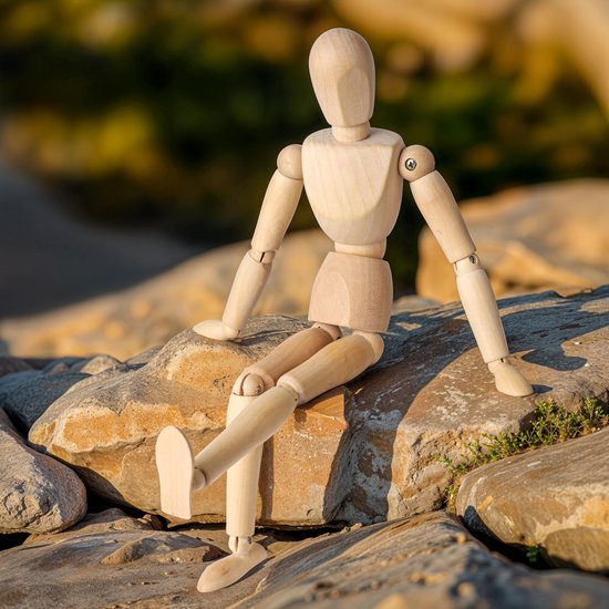 Foto: Kurtzy 30 5cm houten mensen lichaam tekenen mannequin met standaard flexibele gewrichten artiest model hout gearticuleerd unisex kunst figuur voor schetsen schilderen perfecte huis decoratie