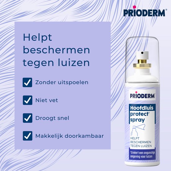 Prioderm Protect* Spray - Helpt beschermen tegen hoofdluizen - UItspoelen niet nodig - Geschikt vanaf 3 jaar - 100 ml