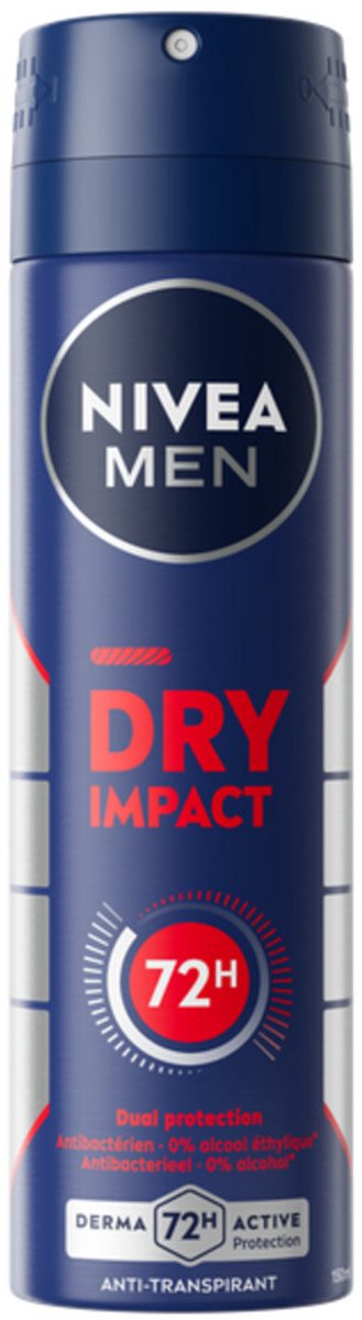 Goedkoopste 3x Nivea Men Deodorant Spray Dry Impact 150 ml