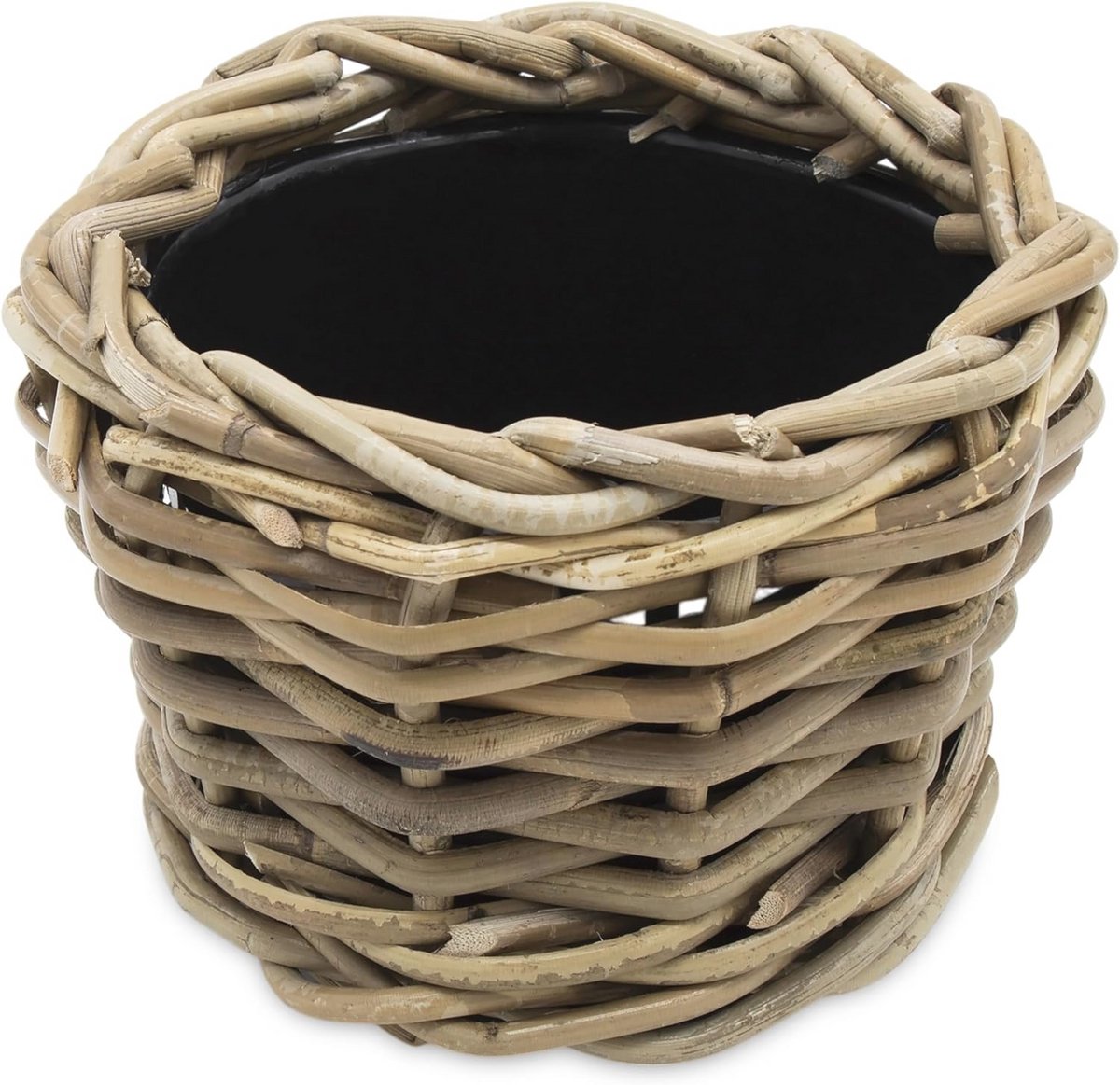 Decoratieve Rotan Plantenpot 17x14 cm - Shabby Natuur Bloemenmand voor Binnen en Buiten