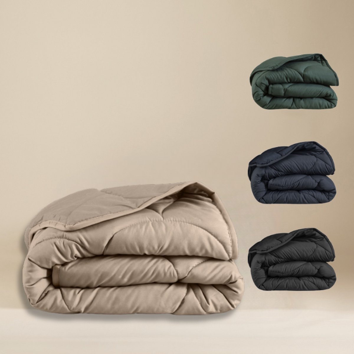 Lazy Dekbed Zonder Overtrek - Uni - 200x200 - Taupe