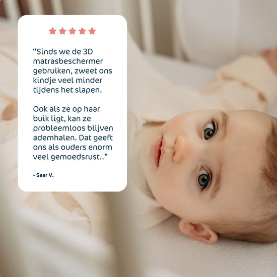 AeroSleep® 3D matrasbeschermer - 120 x 60 cm - voor babybed, ledikant & wieg