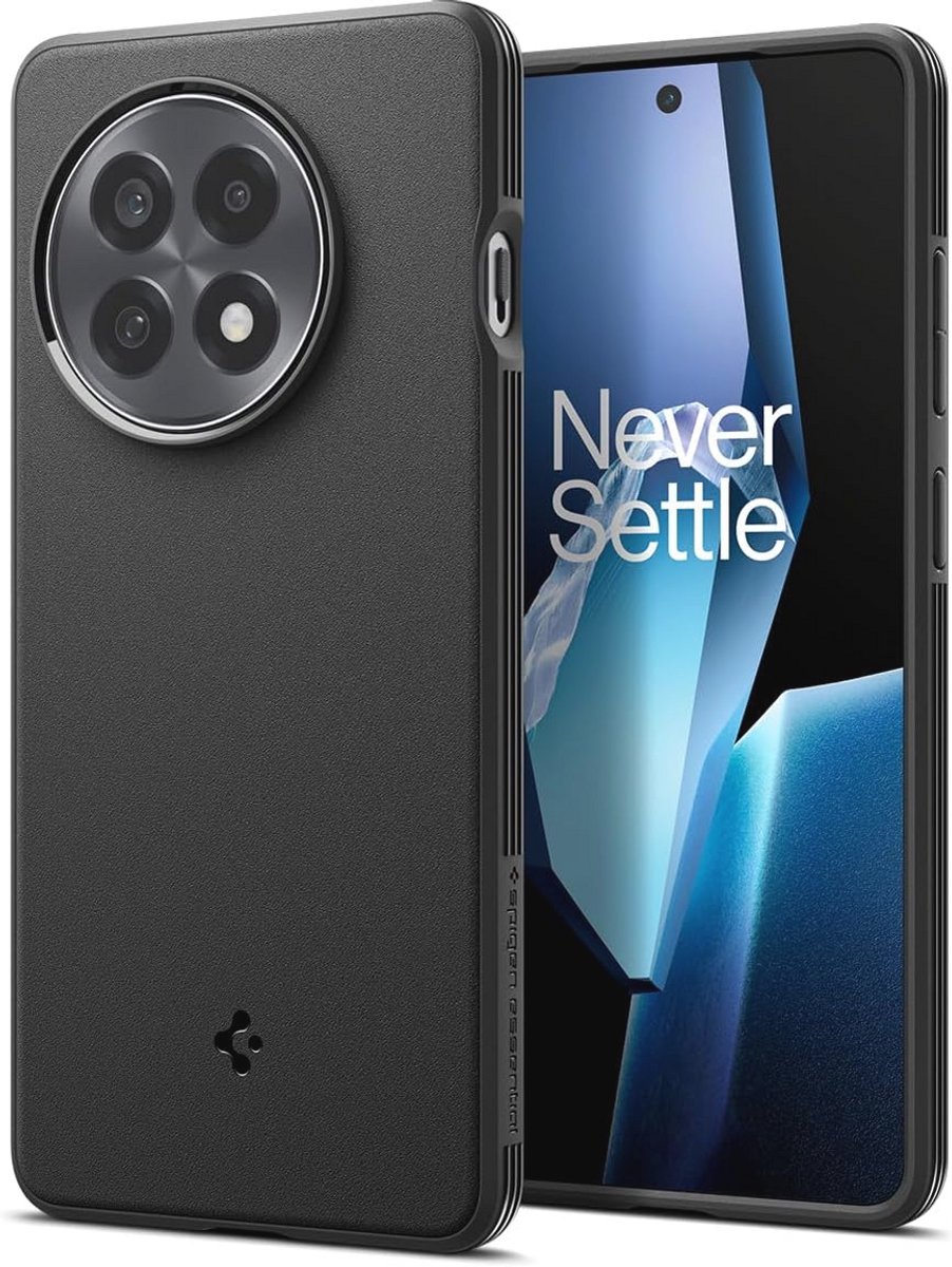 Essentiële Sand Blast Hoes voor OnePlus 13R - Matte Zwart