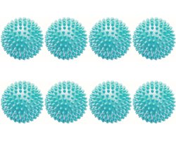 8 Stuks - Wasbollen - Wasbollen voor wasmachine - herbruikbaar - 6*6 cm - blauw - kunststof - voor het reinigen van kleding thuis