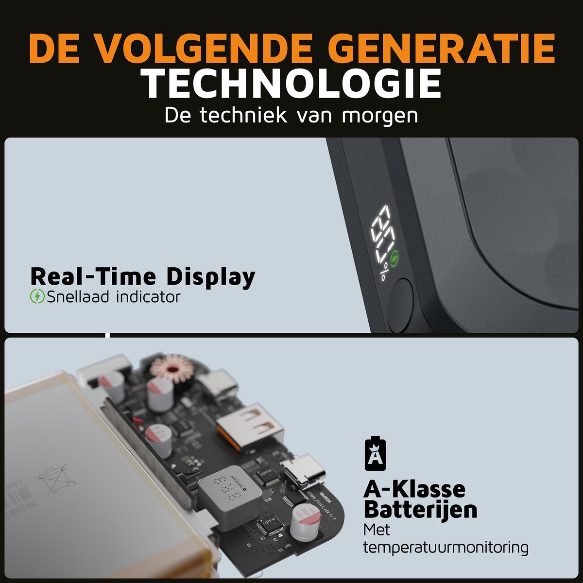 Xtorm Fuel Series 5 Powerbank 45000mAh 67W Zwart - afbeelding 2