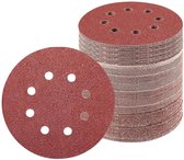 Schuurpapier - 100 Stuks - 125 mm - Schuurschijven - Klittenband schuurschijven - Droge en natte schuurschijven - Korrel 40/60/80/100/120/150/180/240/320/400 - Rond - Voor metaal en hout