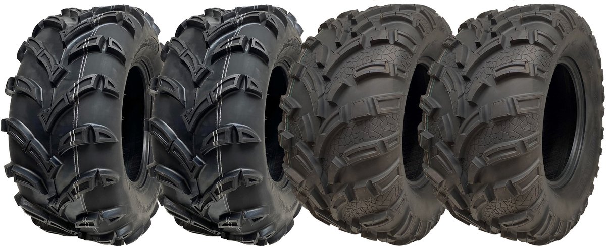 25x10.00-12 & 25x11.00-12 ATV- en quadbanden, 6-laags, met E-keur, goedgekeurd voor de openbare weg (set van 4)