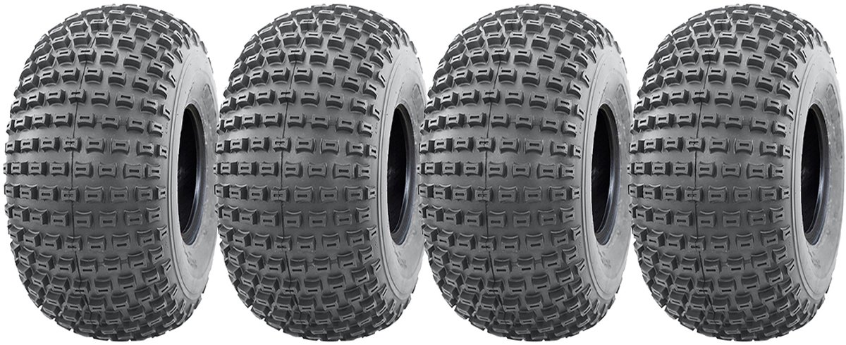 18x9,50-8 Knobby ATV- en quadbanden voor aanhangwagens, 4-laags Wanda P322 tubeless banden (set van 4)