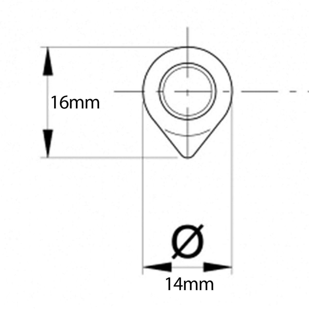 Scharnier 100 mm, roestvrij staal, verlaagd profiel, lasbaar, vaste pen