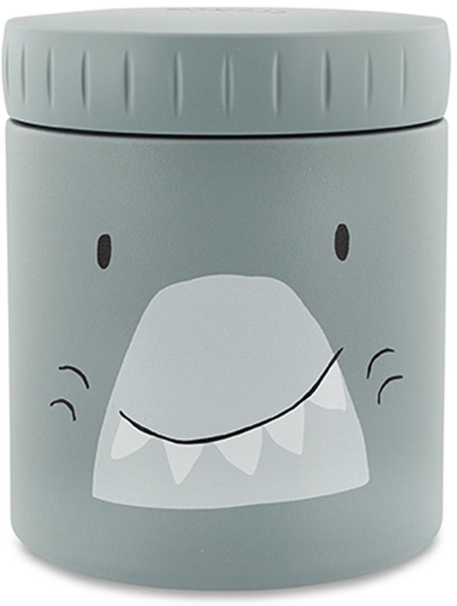 Trixie Geïsoleerde Voedselcontainer - Mr. Shark - 350ml - Thermo Lunchpot voor Kinderen - RVS - Vanaf 4 Maanden - Lekvrij & Lichtgewicht