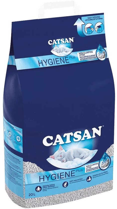 Catsan Kattenbakvulling - Hygiene Plus Geurabsorberend - 20 L