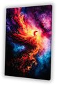 Phoenix, Surrealisme, Vogel, Rood, oranje, paars, blauw, geel