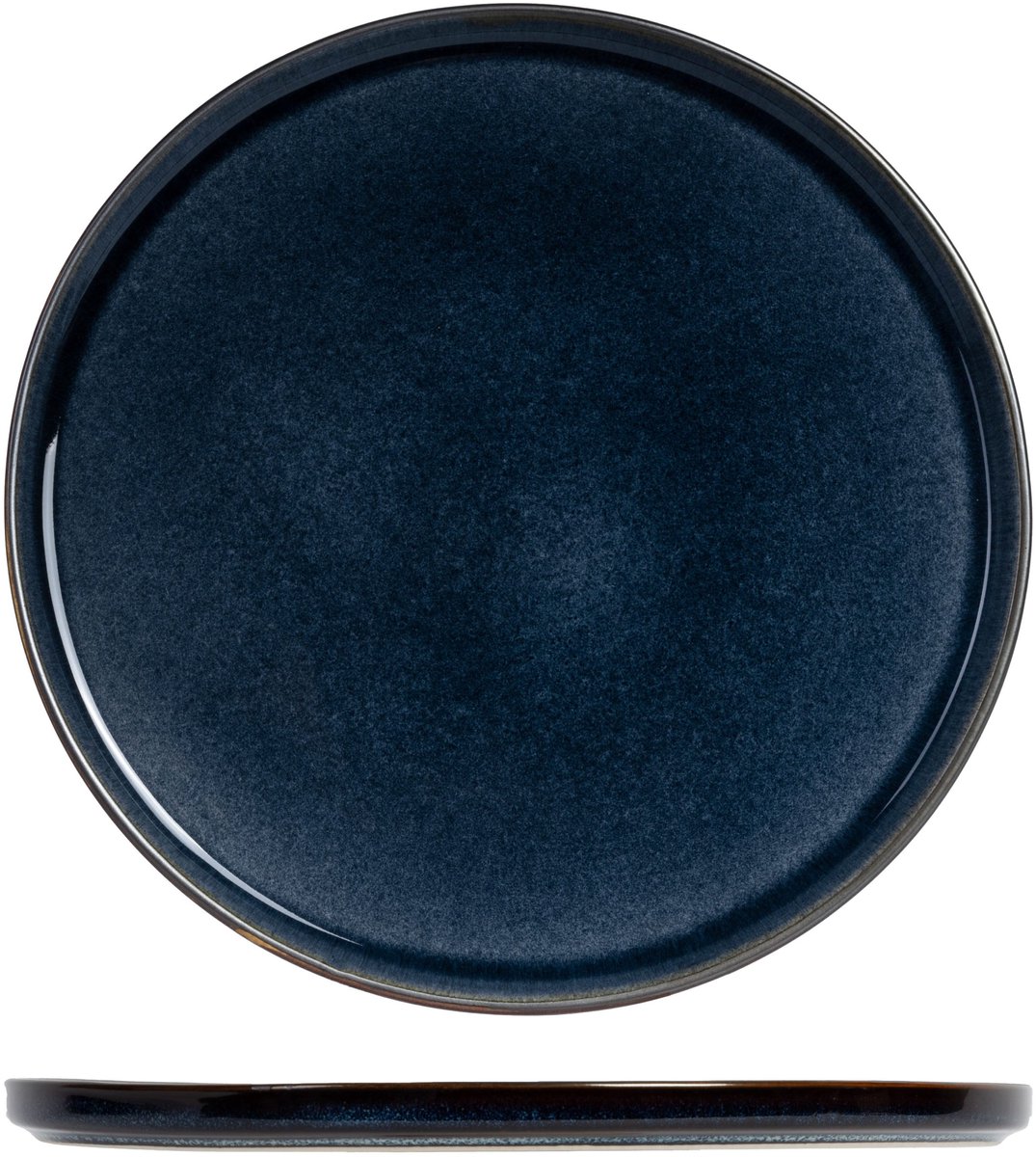 Cosy & Trendy Dinerborden Quintana Blue 4 Stuks Ø 28 cm Porselein - Vaatwasser-, Magnetron- & Ovenbestendig