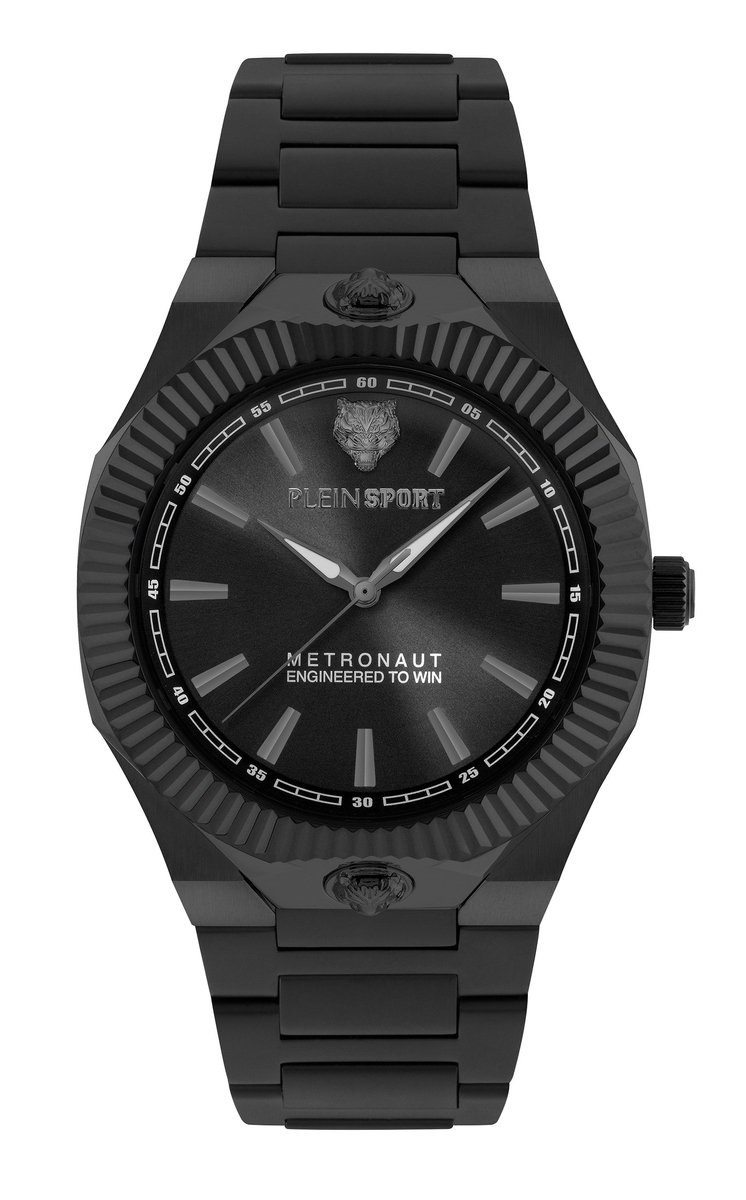 Plein Sport Metronaut 42 Mm Quartz Analoog Horloge Zwart Case: 100% Stainless Steel | Armband: 100% Stainless Steel 42 PSCGA0425, PSCGA0625, PSCGA0825