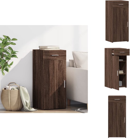 vidaXL Dressoir 60x30x75 cm bewerkt hout artisanaal eikenkleur, kast vidaXL Dressoir 60x30x75 cm bewerkt hout artisanaal eikenkleur, kast