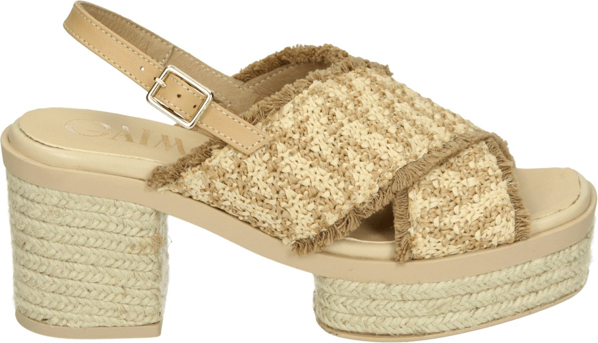 Gaimo - COCOA - Sandalen met hak - Kleur: Wit/beige - Maat: 41