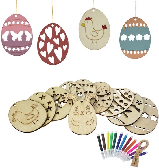 Paasei Knutselpakket - Pasen - Knutselen Voor Kinderen - Paasdecoratie - Knutselpakketten - Tekenen & Kleuren - Creatief