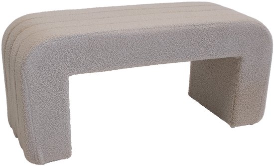 Giga Meubel Banc Sera - Bouclé - Taupe - 2 places - Banc d'entrée