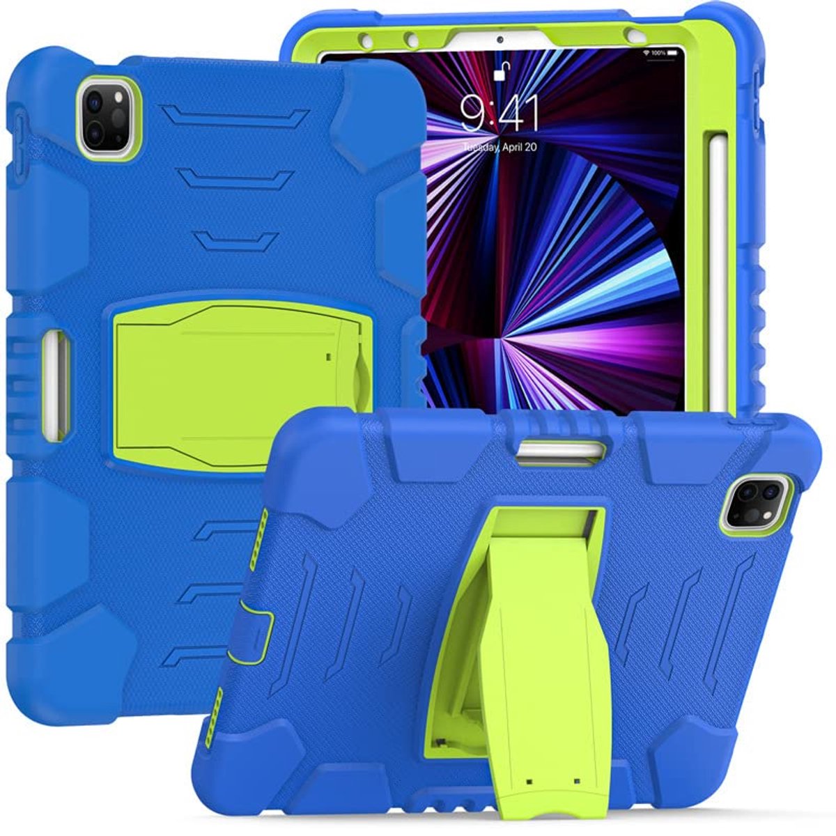 Schokbestendige Samsung Galaxy Tab S7 FE Hoes – Hybride 3-Laags Bescherming