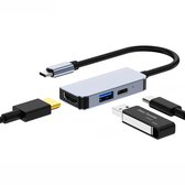 DynaBright USB-C naar HDMI - 3 in 1 Hub - 4K@60Hz HDMI - USB-C Snelladen - USB Hub 3.0 (10gbps) - PD87W - USB-C Opladen