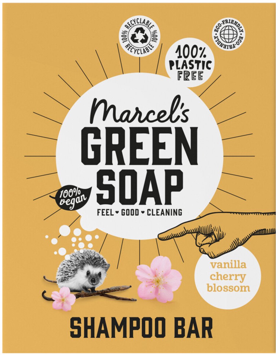 Marcel's Green Soap Shampoobar Vanilla & Cherry Blossom - 3 x 90 gr - Voordeelverpakking
