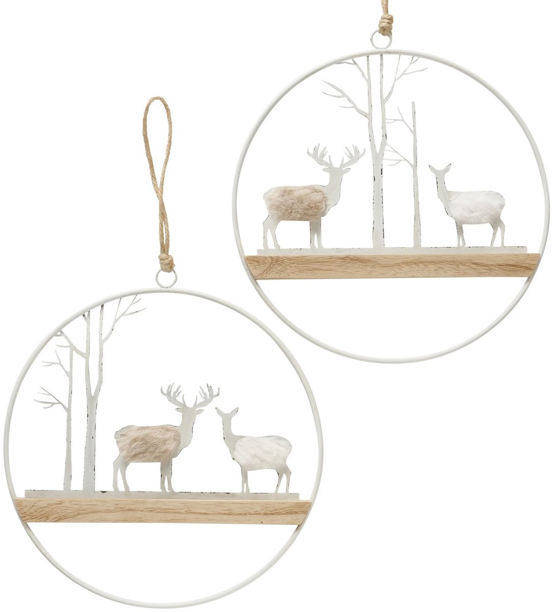 B. 2-delige set decoratieve hanglamp Forrester gemaakt van hout & metaal - 2026861