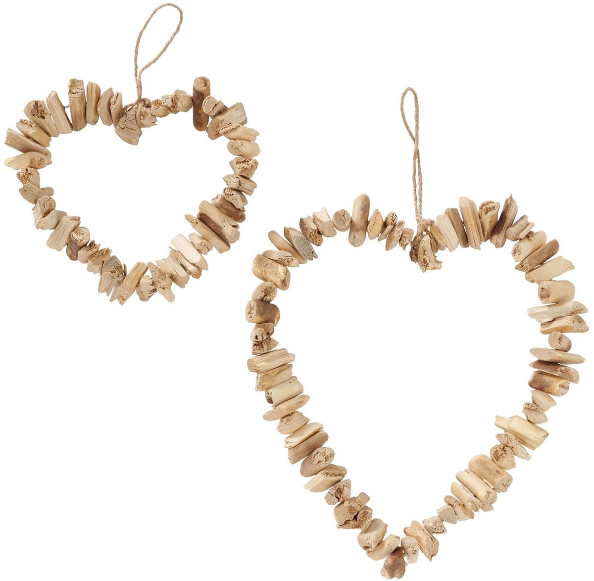 B./2 2-delige set decoratieve hanger Daike van hout - 2026420