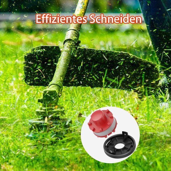 3405096 draadspoelen, voor einhell grastrimmerdraad, compatibel met einhell grastrimmer Agillo 36/255 BL vele andere modellen. (3 spoelen, 1 spoelafdekking) — afbeelding 4