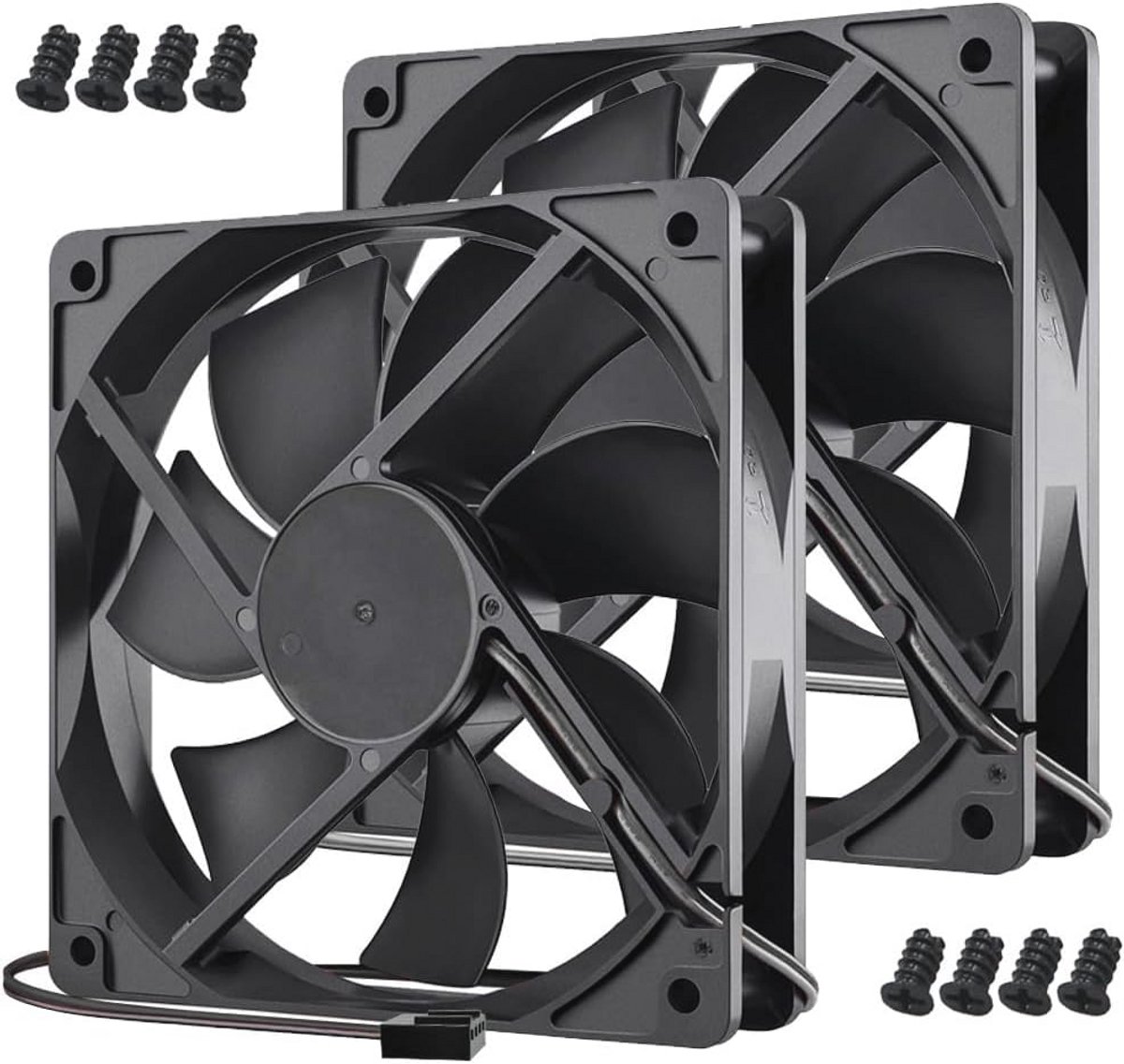 120mm Zwart Computer Ventilator – Hoge Prestaties, Stil en Duurzaam met 1200 RPM