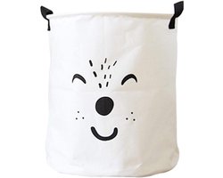 Stoffen wasmand, opvouwbare opbergzak voor huishoudelijke kleding, waterdichte wasmand, opbergemmer voor kleding, geschikt voor het opbergen van kleding, speelgoed en diverse benodigdheden (wit)