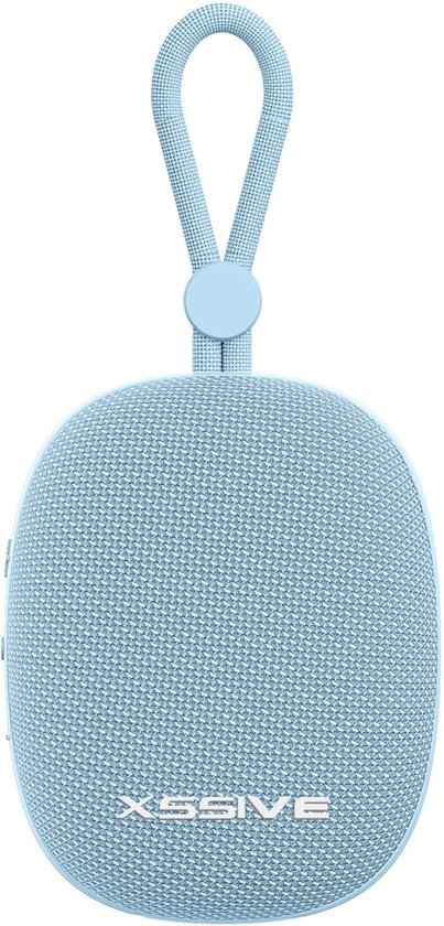 Mini Bluetooth Speaker 5.3 Draadloos Klein Spatwaterbestendig 12+ uur Batterij Blauw Compact