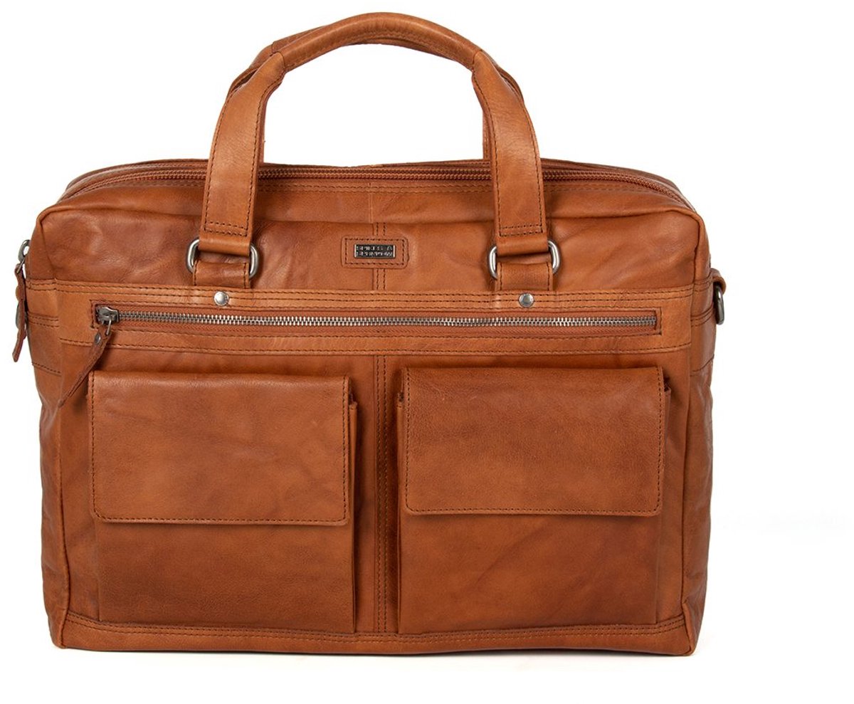 Leren Laptoptas - Utah - Brandy Cognac
