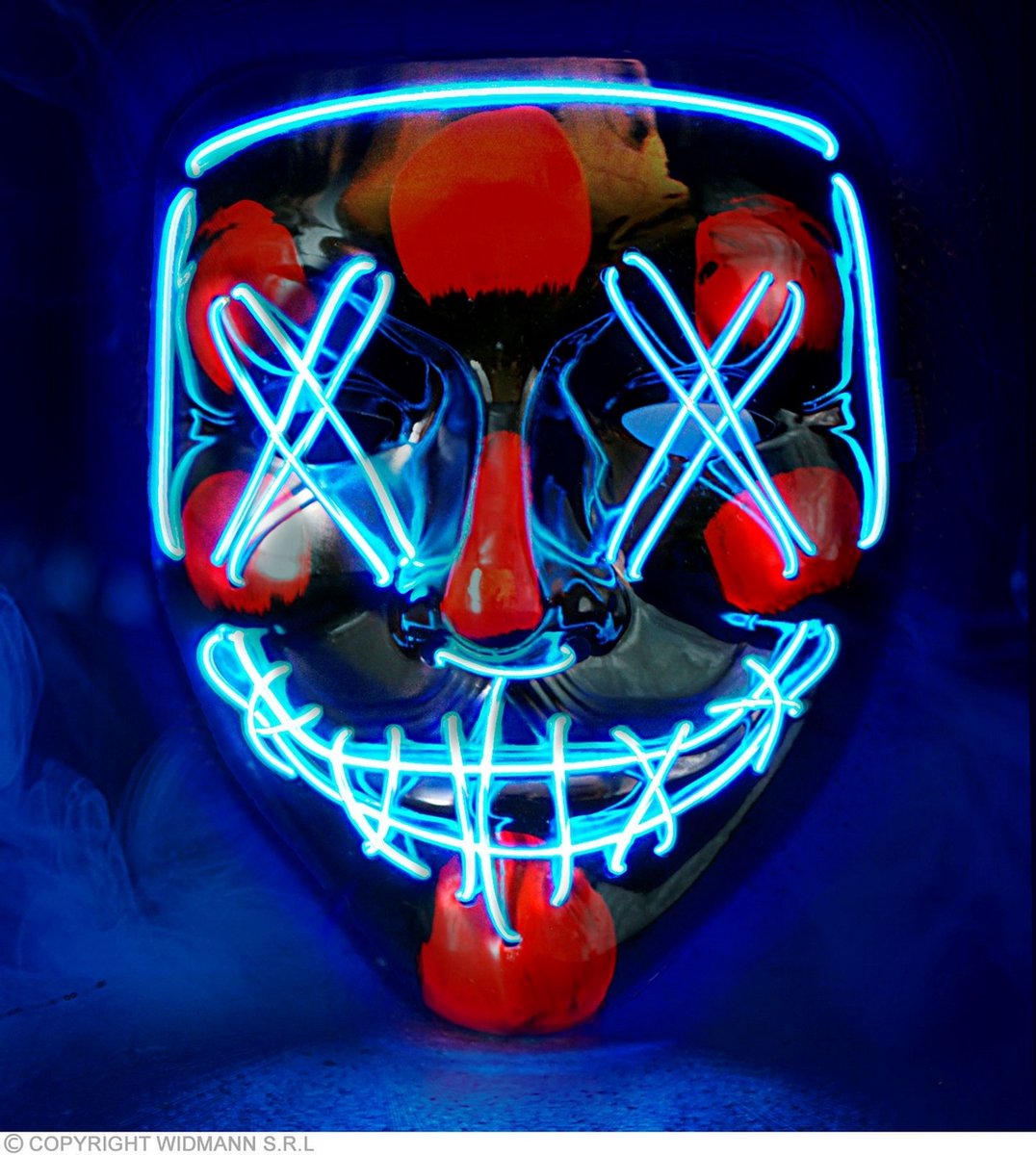 Scary masker blauw led