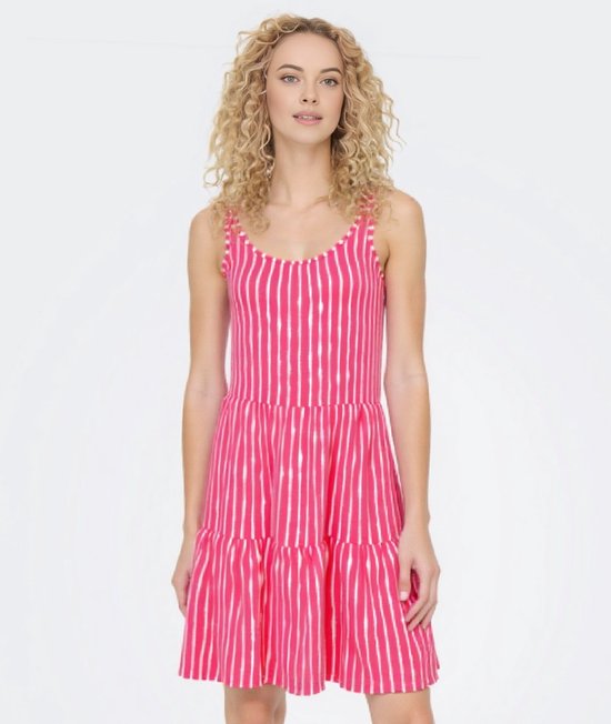 Zomerjurken Dames- Korte Strandjurken Ibiza Stijl | Roos | Maat L/40