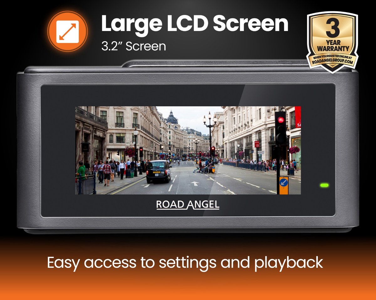 Road Angel Halo Play 4K Dashcam voor Auto - Ultra HD Autocamera - 3.2” LCD Scherm - Met Wifi - Nachtzicht – foto 5
