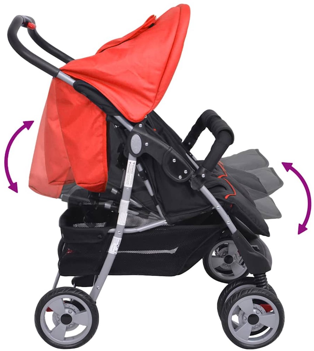 vidaXL vidaXL Tweelingwagen Staal - afbeelding 5