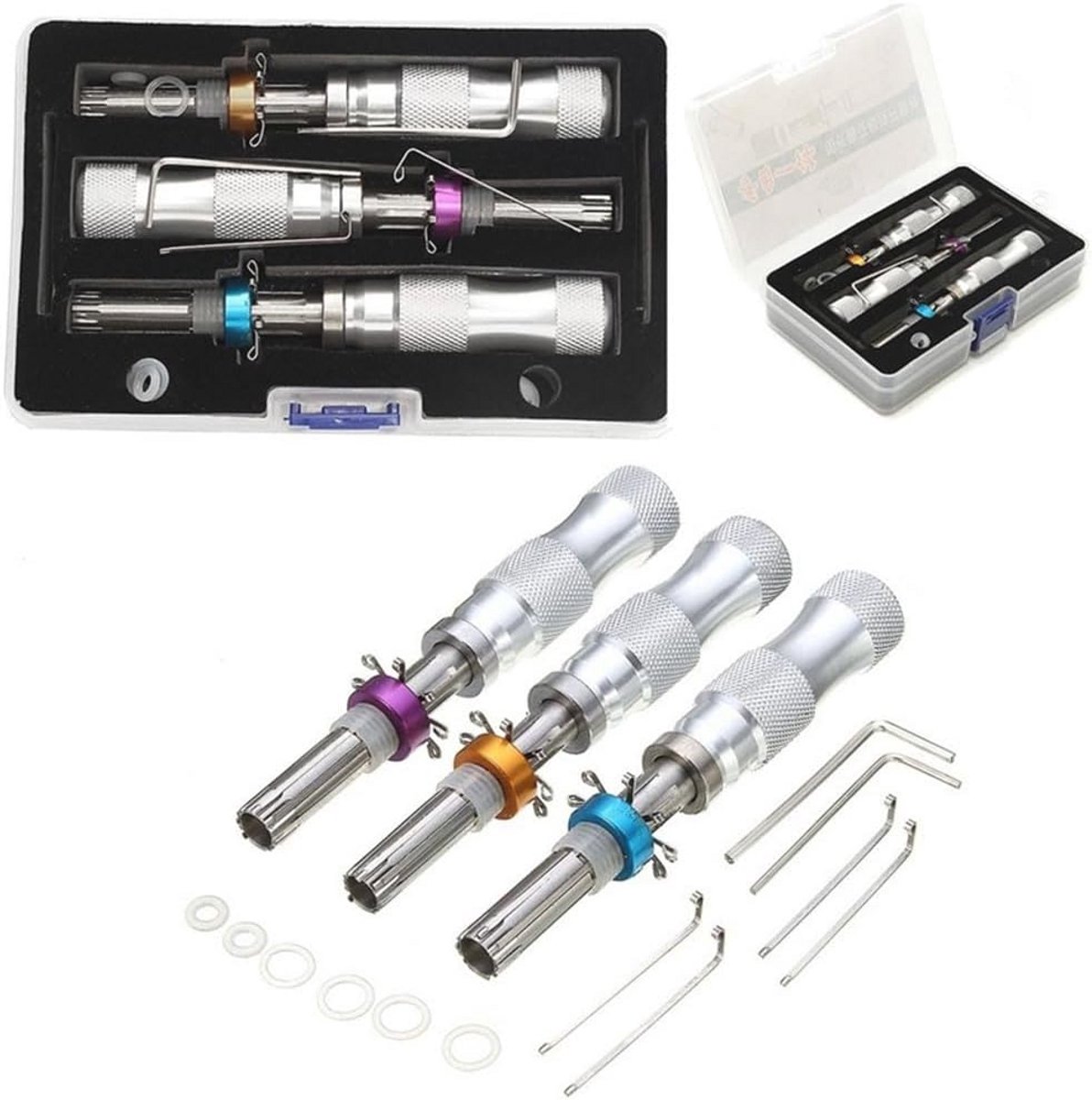 Lockpick set Tubular Lock Pick Set 7 Pins Verstelbaar Tubular Lock Pick Gereedschap 7.00MM 7.5MM 7.8MM Lockpick set — cadeau in Cadeau-ideeën - foto 6