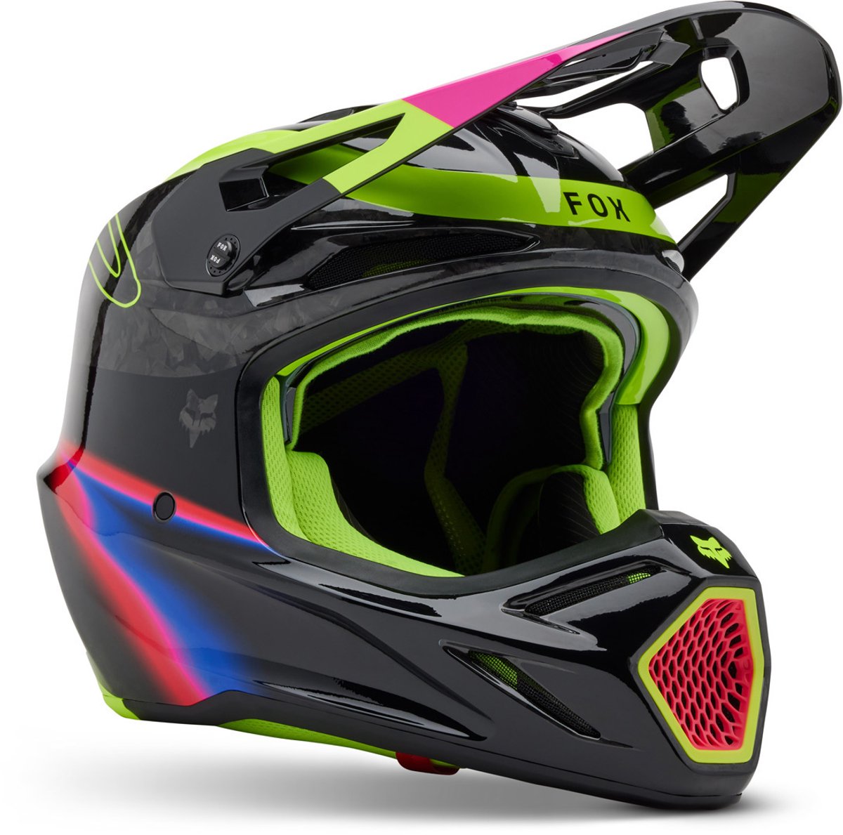 FOX V3 RS Energy MIPS Zwart Crosshelm - Helm