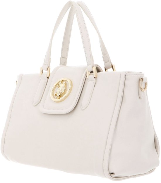 U.S. POLO ASSN. Sac à épaule bandoulière Sac à main Jodhpur Double Handle Bag Ivory Écru