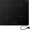 Inventum IKI6010 - Inbouw inductie kookplaat - 60 cm - 4 kookzones - 1-fase plug en play - Randloos - Zwart