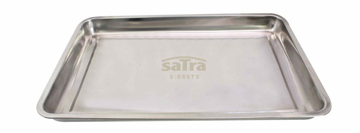 rvs metalen bak 600x400x50 mm - lek bak - opvangbak - olieopvangbak - satra