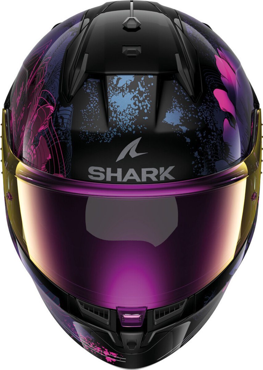 SHARK D-SKWAL 3 MAYFER Black Violet Glitter - Maat XS - Integraal helm - Scooter helm - Motorhelm - Zwart - Scooterhelmen mannen en vrouwen. – foto 4
