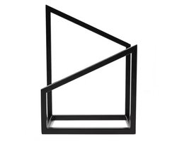 Pinguïn Records LP opbergsysteem – Vinyl Nest Mini – LP platenrek geschikt voor circa 25 LP’s – LP houder – Vinyl houder – Gemaakt van gepoedercoat staal – Zwart