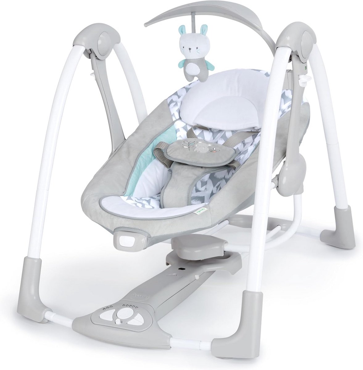 Image of 2-in-1 Compacte Draagbare Babyschommel en Kinderzitje met Automatische Schommelinstellingen en Melodieën