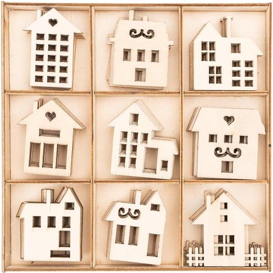 Strooidecoratie Houten Hart Houten Harten Schors Berk 4cm 60 St