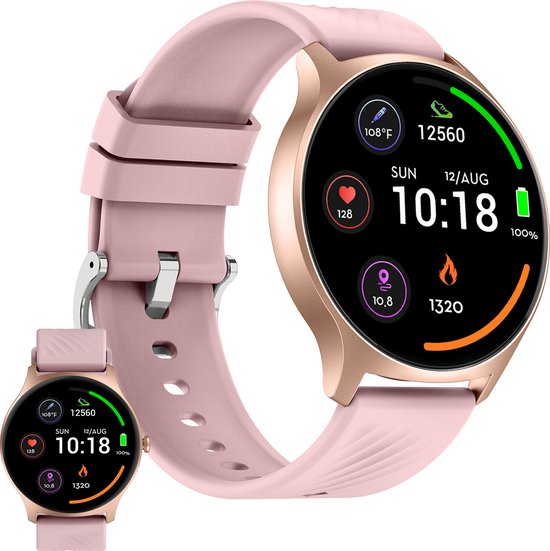 Denver Smartwatch – Android iOS – Volledige Belfunctie – Amoled Display – Sporthorloge – Hartslagmeter – Saturatiemeter – Slaapmonitor – SWC387