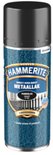 Hammerite metaallak spuitbus met hamerslag effect in blauw.