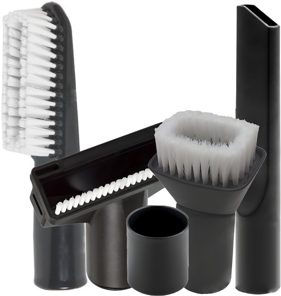 5x Meubelstofzuiger Borstelset 32mm - 35mm geschikt voor stofzuigers zuigmonden plat plumeau